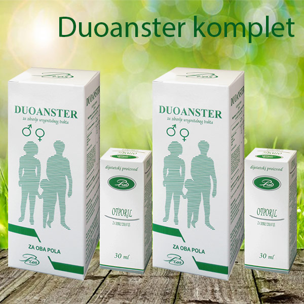 za ženski muški sterilitet za poboljšanje spermograma duoanster komplet